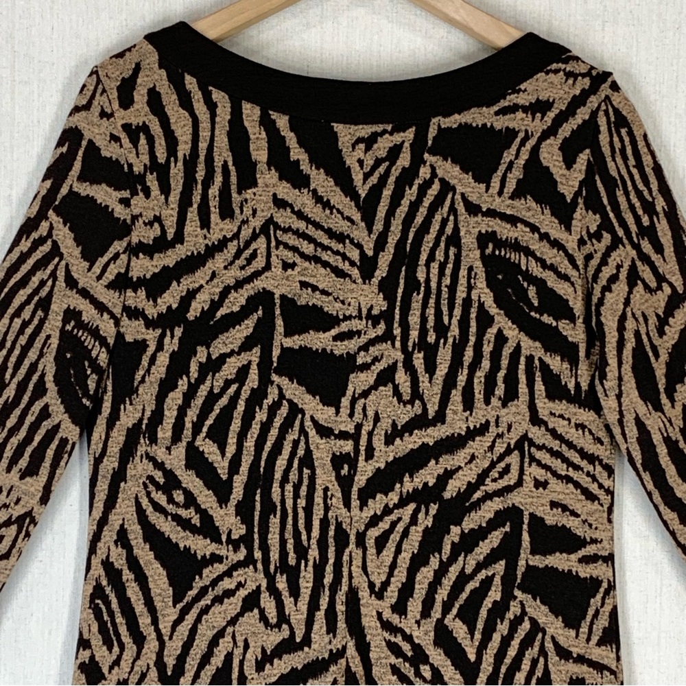 Sandra Darren~NWT~Women's Retro Geometric‎ Print Knit Sweater Midi Dress~Sz 10 - Picture 9 of 15
